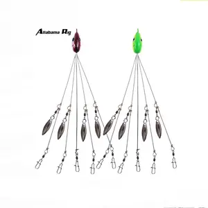 SNEDA New Product 5 Arms Alabama Umbrella Rig Fishing Lure 21.5cm17g Bait  Rigs with Barrel Swivels for Bass Lures