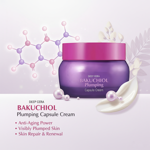 Crème en capsules repulpante au bakuchiol avec niacinamide et complexe de 5 types de collagène et de céramides pour crème hydratante pour le visage au rétinol - Product Image 4