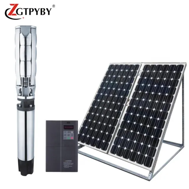 100m deep well solar water pump system for agriculture borehole solar water pump solar panel with inverter for 2hp motor pump