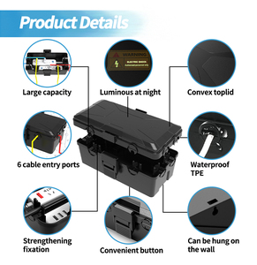 Allifemax kare elektrik kilitleme kutusu enjeksiyon PP malzeme uzatma kutuları için güç şeridi bağlantı elektrik bağlantı kutusu - Product Image 5