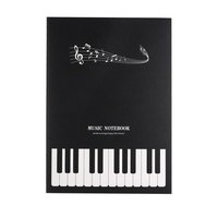Carnet de musique A3 16K avec couverture en papier pour piano, cahier de pratique musicale pour étudiants, journal de composition personnalisé