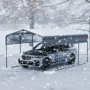 Carpa Metálica Resistente <span class=keywords><strong>de</strong></span> 11*19 pies con Techo <span class=keywords><strong>de</strong></span> Acero Galvanizado, Carpa <span class=keywords><strong>de</strong></span> Almacenamiento Exterior con Estructura <span class=keywords><strong>de</strong></span> Acero para Uso Doméstico - Product Image 2