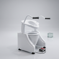 Chaise de toilette multifonctionnelle UKOM, siège de toilette portable, aide à la mobilité pour personnes âgées, handicapées, soins à domicile