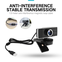 Gsou kamera Web 720P HD dengan penutup privasi dan Tripod, kamera Web komputer Streaming dengan ulasan lebar 77 derajat