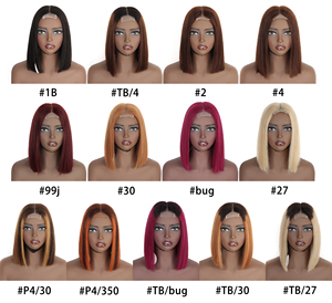 Orientfashion - Pelucas de Cabello Humano Vietnamita Virgen, Doble Trama, con Frente de Encaje 2x6, Estilo Bob Corto y Liso, en Oferta - Product Image 6