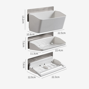 Étagères murales en plastique, 2 pièces, permet <span class=keywords><strong>de</strong></span> gagner <span class=keywords><strong>de</strong></span> l'espace, 3 organisateur <span class=keywords><strong>de</strong></span> rangement au réfrigérateur, étagères <span class=keywords><strong>de</strong></span> <span class=keywords><strong>salle</strong></span> <span class=keywords><strong>de</strong></span> <span class=keywords><strong>bain</strong></span> - Product Image 6