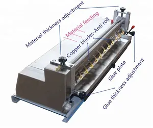 Máquina de encolado de papel de fusión en caliente de escritorio, máquina de pegamento de papel para caja de regalo