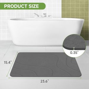 Alfombra de Cocina Absorbente de Secado Rápido Antideslizante de Tierra de Diatomeas Personalizada, Alfombra de Baño de Piedra de Diatomita - Product Image 2