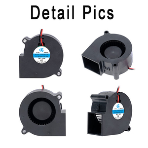 6028 ổ cắm mang mini làm mát không khí DC Blower 12V/24V 60x60x28 Mét nhựa Blades Quạt điện cho máy chiếu ODM OEM - Product Image 5