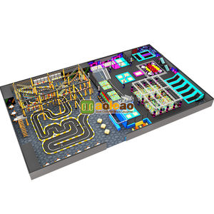 Parc de jeux intérieur Cyberpunk, parcours <span class=keywords><strong>ninja</strong></span>, trampoline, piste de course en hauteur, système de jeu familial à fort retour sur investissement, centres commerciaux - Product Image 3