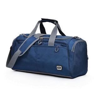 Muestra gratuita de bolsa de lona de viaje azul elegante para mujer, deportiva, de gimnasio, con estampado hecho a mano de alta calidad - Product Image 5
