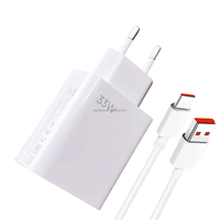 Pour Xiaomi Chargeur rapide USB 33W Chargeur de téléphone portable Adaptateur secteur USB 33W avec câble USB Type C