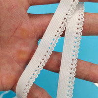 Bande élastique en tissu tricoté Spandex/Nylon avec bordure picot pour vêtements, sacs, chaussures - Fournitures de bricolage