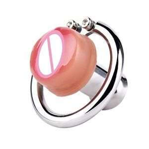 Candado de Castidad Masculino FRRK de Acero Inoxidable, Candado Metálico para Pene con Soporte para Catéter, Candado de Castidad DIY para Hombres - Product Image 6