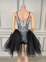 Combinaison en cristal papillon pour femme, combinaison de performance, justaucorps de danse de fête, costume de cosplay d'Halloween, tenue de festival de musique DJ