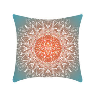 Mandala <span class=keywords><strong>de</strong></span> estilo nórdico, serie colorida, funda <span class=keywords><strong>de</strong></span> almohada cuadrada moderna para sofá cuadrado, patrón geométrico en blanco para uso doméstico o hotelero - Product Image 4