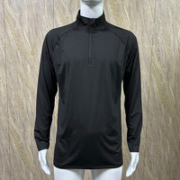 Camisetas de Manga Larga para Hombre con Cierre de 1/4, de Secado Rápido, para Golf, Running, Ejercicio al Aire Libre, Protección Solar