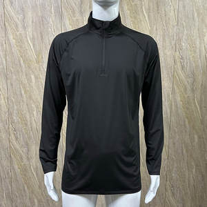 Chemises à manches longues pour hommes, à fermeture éclair 1/4, à séchage rapide, pour le golf, la course à pied, l'entraînement sportif, la protection solaire - Product Image 1