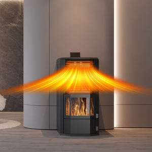 Poêle à granulés de bois en fonte au design moderne Fabricant Direct à bas prix en ligne pour les villas Bois de chauffage autoportant - Product Image 4