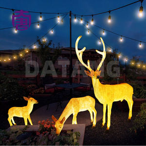 Lámpara de Jardín LED con Forma de Ciervo IP65, Iluminación de Paisaje Navideña de Resina Transparente Personalizada para Exteriores, Luces de Año Nuevo para Césped - Product Image 5