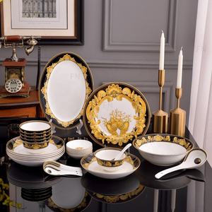 Services de table en porcelaine : Vente directe usine de nouveaux ensembles de vaisselle de luxe en porcelaine fine de style européen et kit de 28 tasses en céramique offert - Product Image 1