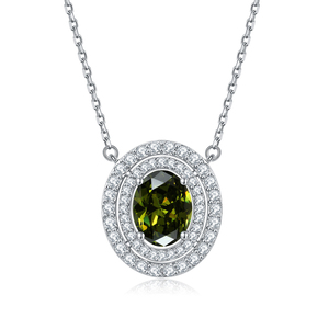 Collar <span class=keywords><strong>de</strong></span> Plata <span class=keywords><strong>de</strong></span> Ley 925 con Racimo <span class=keywords><strong>de</strong></span> Diamantes y Piedras Preciosas con los Doce Signos del Zodiaco - Product Image 3