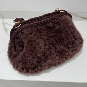 Borse Invernali da Donna Alla Moda Pochette Fatte a Mano <span class=keywords><strong>all</strong></span>'<span class=keywords><strong>Uncinetto</strong></span> Clutch a Fagotino da Sera per Matrimonio - Product Image 5
