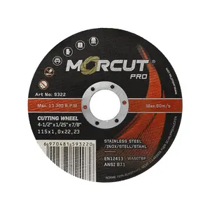 Alat abrasif profesional 115mm, roda pemotong logam 4.5 inci Disco De Corte piringan pemotong