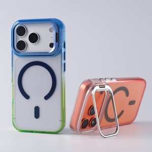 เคสโทรศัพท์ใสแบบแม่เหล็กสำหรับ iPhone 18 13 17 Pro Max 14 15 16 Plus พร้อมขายึดเลนส์แบบซ่อน ป้องกันด้านหลัง - Product Image 1