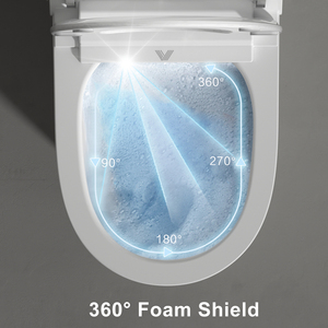 Intelligent <strong>Toilet</strong> Ceramic White Marble Pattern Bathroom Use Built-in Water Tank - Product Image 6