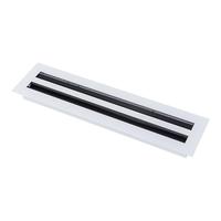 Conduit de câble au design moderne Bande d'aération carrée rectangulaire en alliage d'aluminium Diffuseur de sortie d'air en ABS pour le contrôle de la température au sol