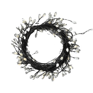 따뜻한 흰색 폭죽 LED 문자열 조명 200LED 31V 전원 변압기 미니 블랙 구리 와이어 크리스마스 요정 빛 문자열 - Product Image 6