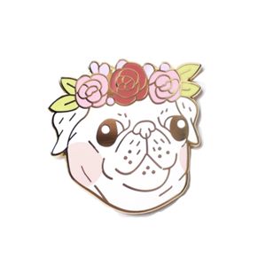 Spark Your Cutie Puppy <span class=keywords><strong>Carlin</strong></span> Style Unique et <span class=keywords><strong>Mignon</strong></span> Chien Images Épingles En Émail À La Mode Conception Libre Faible Quantité Usine Prix Badge Pin - Product Image 5