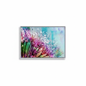 Modern Canvas <b>Poster</b>: Dandelion Lover Gift Wall Art, Large Trendy Decor,WHITE <b>FRAMED</b> CANVAS - Product Image 2