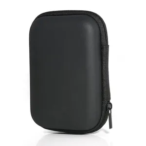 กระเป๋าหูฟังสี่เหลี่ยมแบบมีซิปแข็ง,กระเป๋าใส่หูฟังกันกระแทกกระเป๋า HDD กระเป๋าจัดระเบียบสายเคเบิล USB ภายนอกแบบพกพา