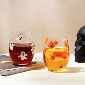 Creative Funny Halloween Stemless <strong>Red</strong> Wine Tumblers Cup Glasses Set with Decals Printing and Gift <strong>Box</strong> - Product Image 4