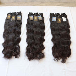 Cabello humano ondulado de calidad 10A para mujer, mechones de pelo humano virgen peruano con cierre HD - Product Image 3
