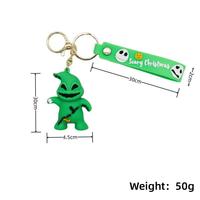 Wsnbwye Border Explosive Anime cadeau fan Sublimation Citrouille Chauve-Souris Fantôme Porte-clés Pvc Caoutchouc Souple Halloween Série Porte-clés