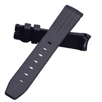 Sangle de plongée respirante incurvée de 20 mm en caoutchouc FKM pour bracelets de montre de mode de créateur