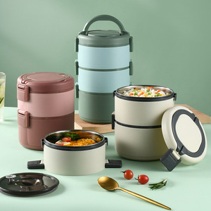 กล่องข้าวเก็บอุณหภูมิสแตนเลส 304 พร้อมช่องแบ่งอาหารแบบถอดได้ สำหรับสำนักงาน แคมป์ปิ้ง พกพาสะดวก ซ้อนกันได้ - Product Image 1