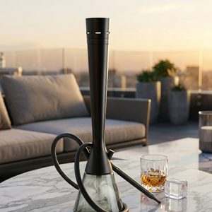 Chicha élégante noire mate 75 cm en aluminium aéronautique de luxe, design minimaliste, directement de l'usine - Product Image 2