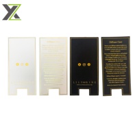 Maßgefertigte Goldfolien-Schwarzbeschichtete Kunstpapier-Kerzenproduktinformationskarten Etikett 90x183mm 500gsm Mindestbestellmenge 1000 Stück