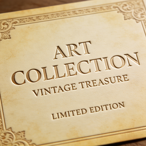 Servizio di Stampa Personalizzata di Biglietti d'Auguri Artistici Vintage, Cartoline su Carta Speciale di Alta Qualità con Goffratura Intensa e Lamina Dorata - Product Image 3