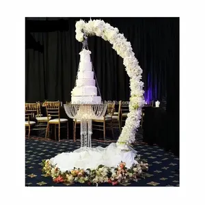 7ft Suspended Wedding Cake Swing Stand Arch Sturdy Metal Hanging Cake Stand Backdrop for Wedding Flower Arch Decorations