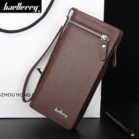 Dompet Panjang Pria Tas Genggam Tempat Kartu Kredit Dompet Carteira Masculina Carteras Billetera Hombre Kulit PU Dompet Uang Portfe Carte