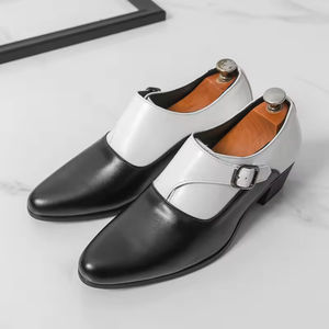 Nuevos Zapatos Oxford de Cuero para Hombre, Estilo Británico Casual de Lujo, Hechos a Mano, con Punta en Pico, Sin Cordones, Formales, para Bodas y Oficina - Product Image 4