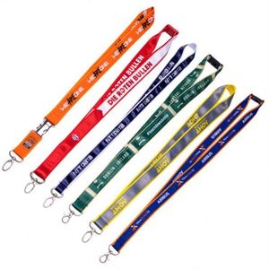 Wholesale Sublimation Polyester Nylon Flat Cheap <b>Personalized</b> Custom Logo Printing Lanyard - Product Image 2