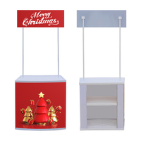 Support d'affichage portable pliable en plastique durable avec barre de support en métal et logo personnalisé pour les tables de promotion publicitaire