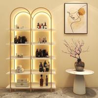 Vitrine de présentation double face personnalisée de luxe avec éclairage LED, durable et facile à nettoyer, marque GZowin