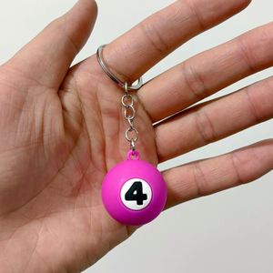 Mini Llavero de Billar con Brújula, Bola 8 Negra, PVC Suave, Colgante de Lujo para Mochila - Product Image 5